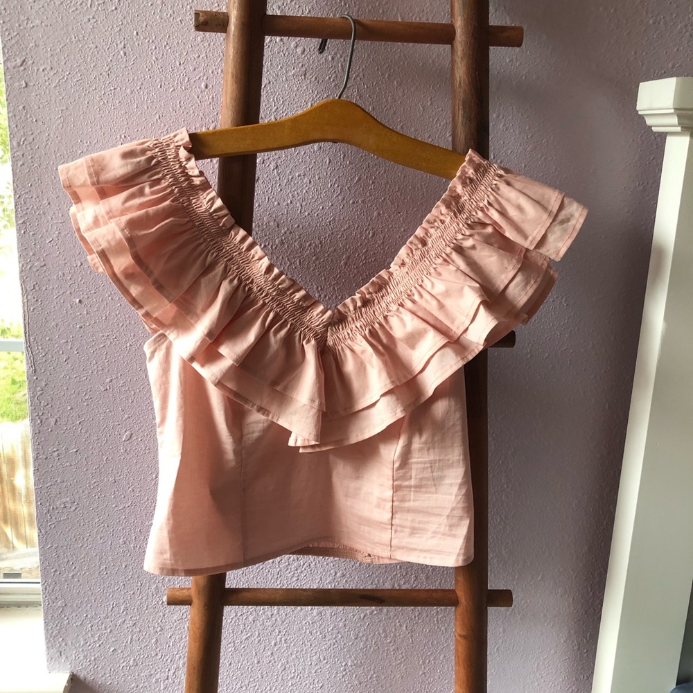 Wild Fable Pink Ruffle Blouse